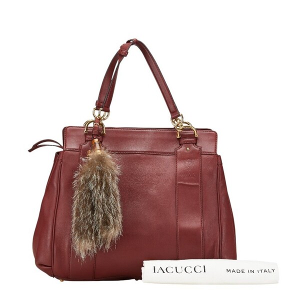 GUCCI Red Leather Tote Bag - Picture 16 of 16